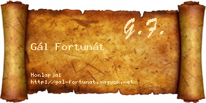 Gál Fortunát névjegykártya